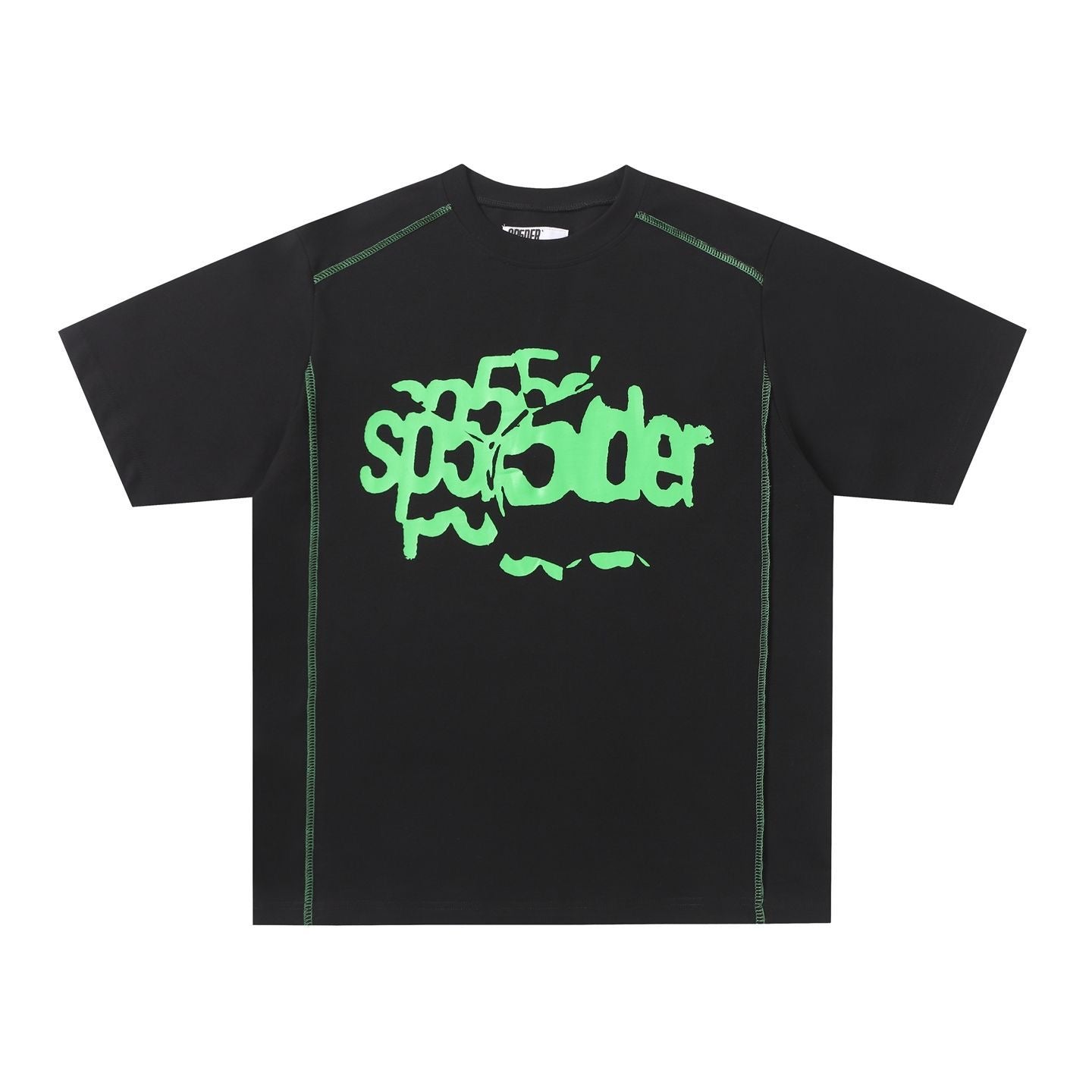 SP5DER DISTRESSED LOGO TEE