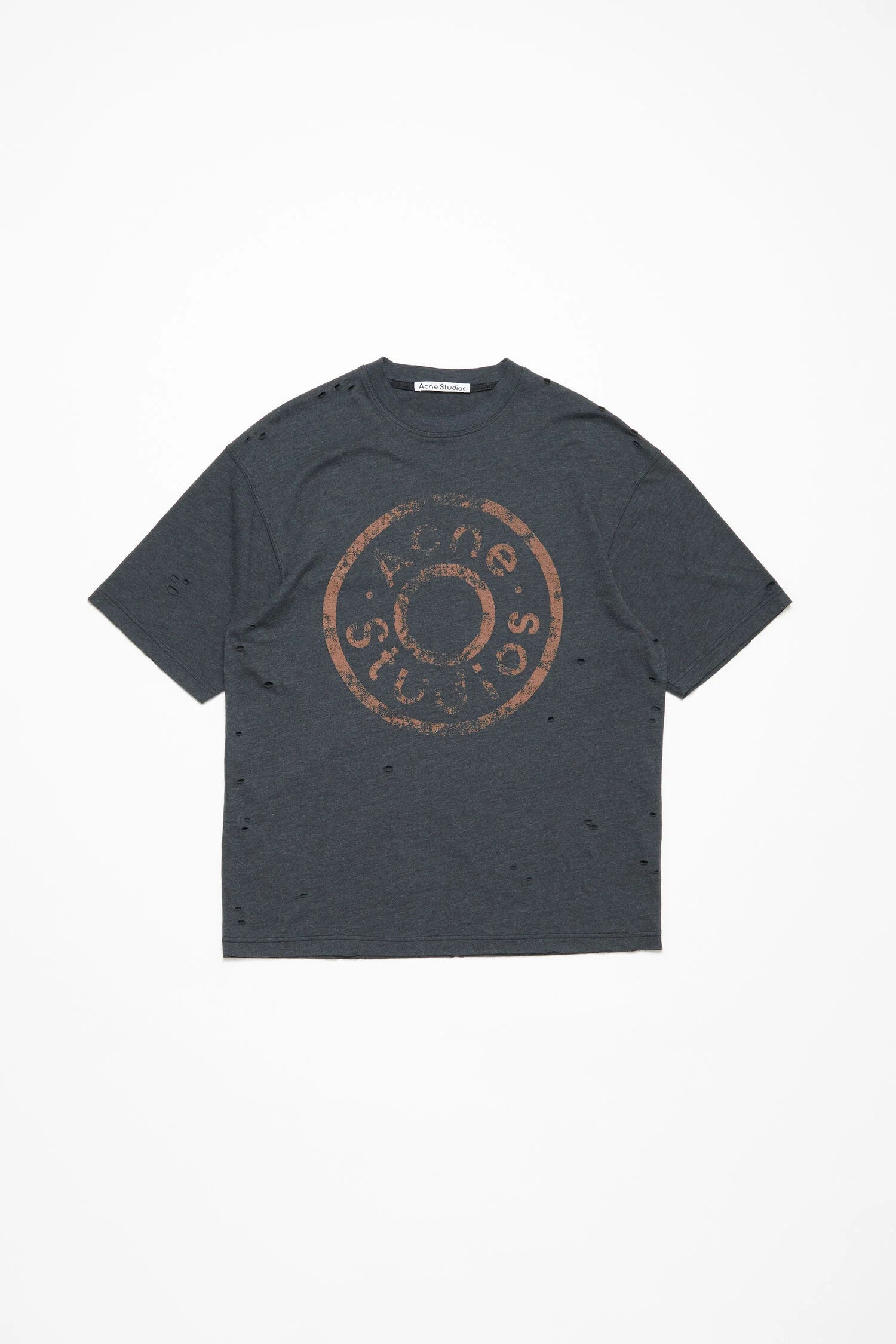ACNE DISTRESSED LOGO T-SHIRT