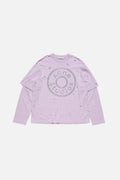 ACNE DISTRESSED LAYERED LOGO T-SHIRT