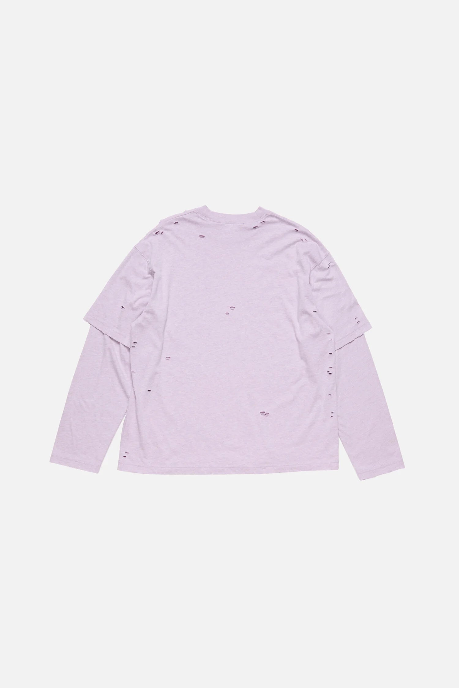 ACNE DISTRESSED LAYERED LOGO T-SHIRT