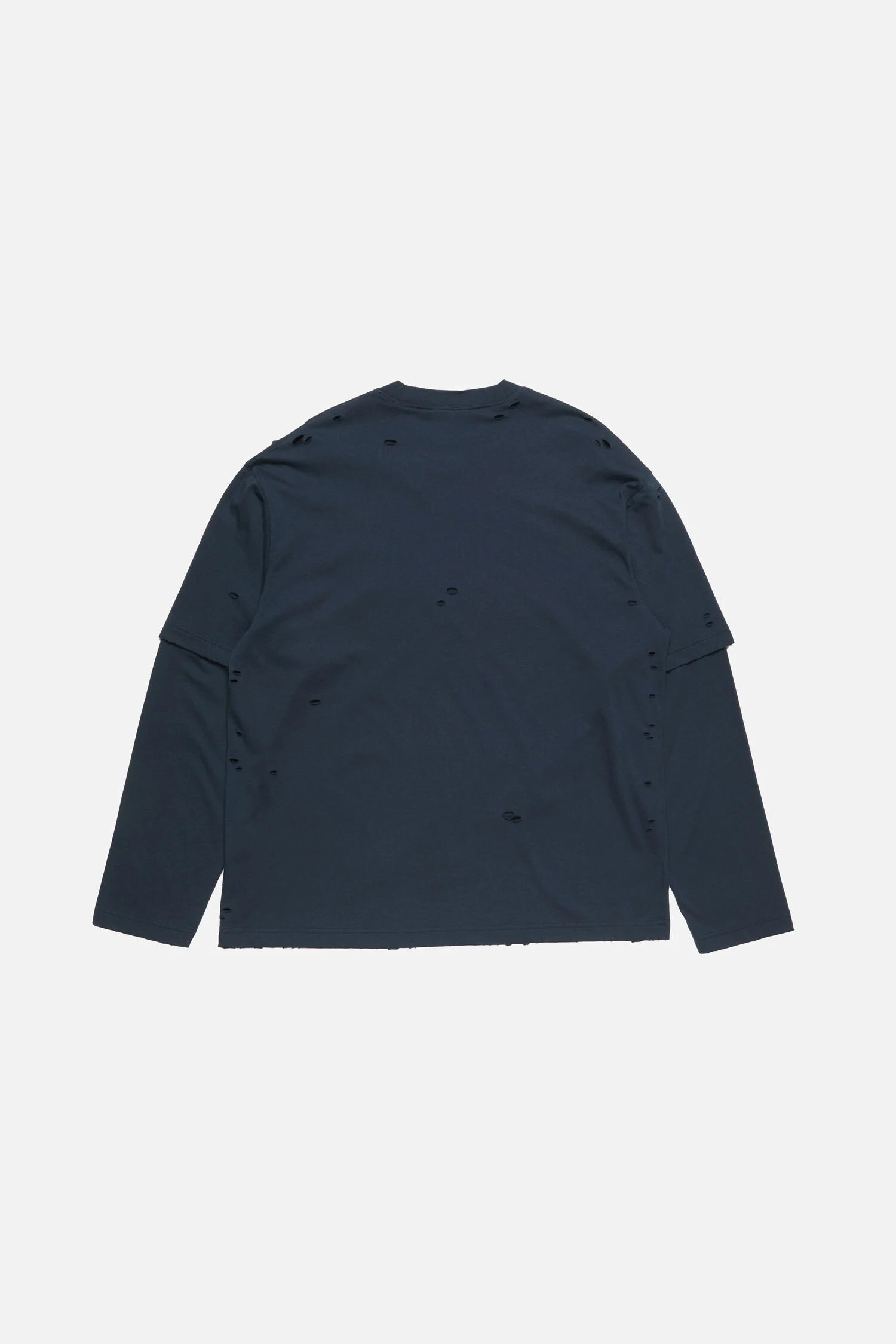 ACNE DISTRESSED LAYERED LOGO T-SHIRT