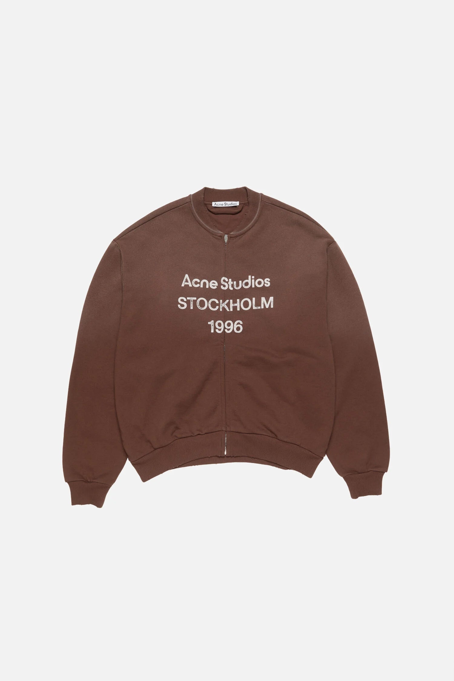 ACNE WASHED ZIP-UP CARDIGAN