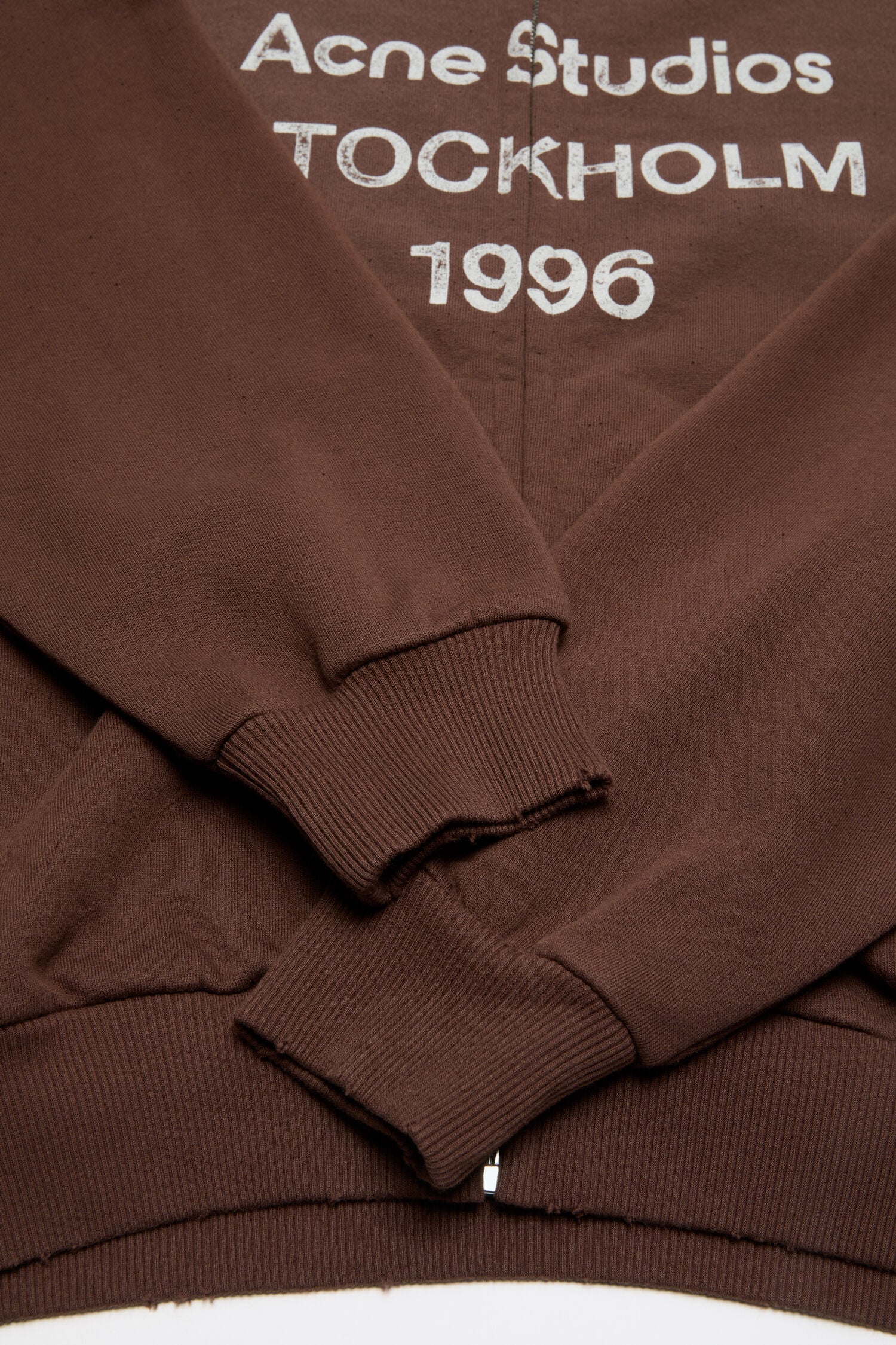 ACNE WASHED ZIP-UP CARDIGAN