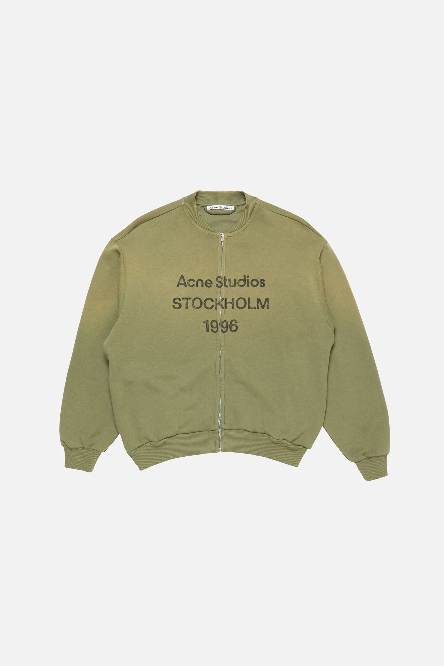 ACNE WASHED ZIP-UP CARDIGAN