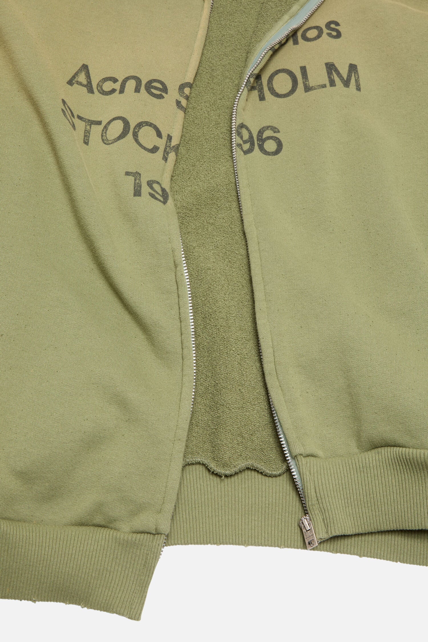 ACNE WASHED ZIP-UP CARDIGAN
