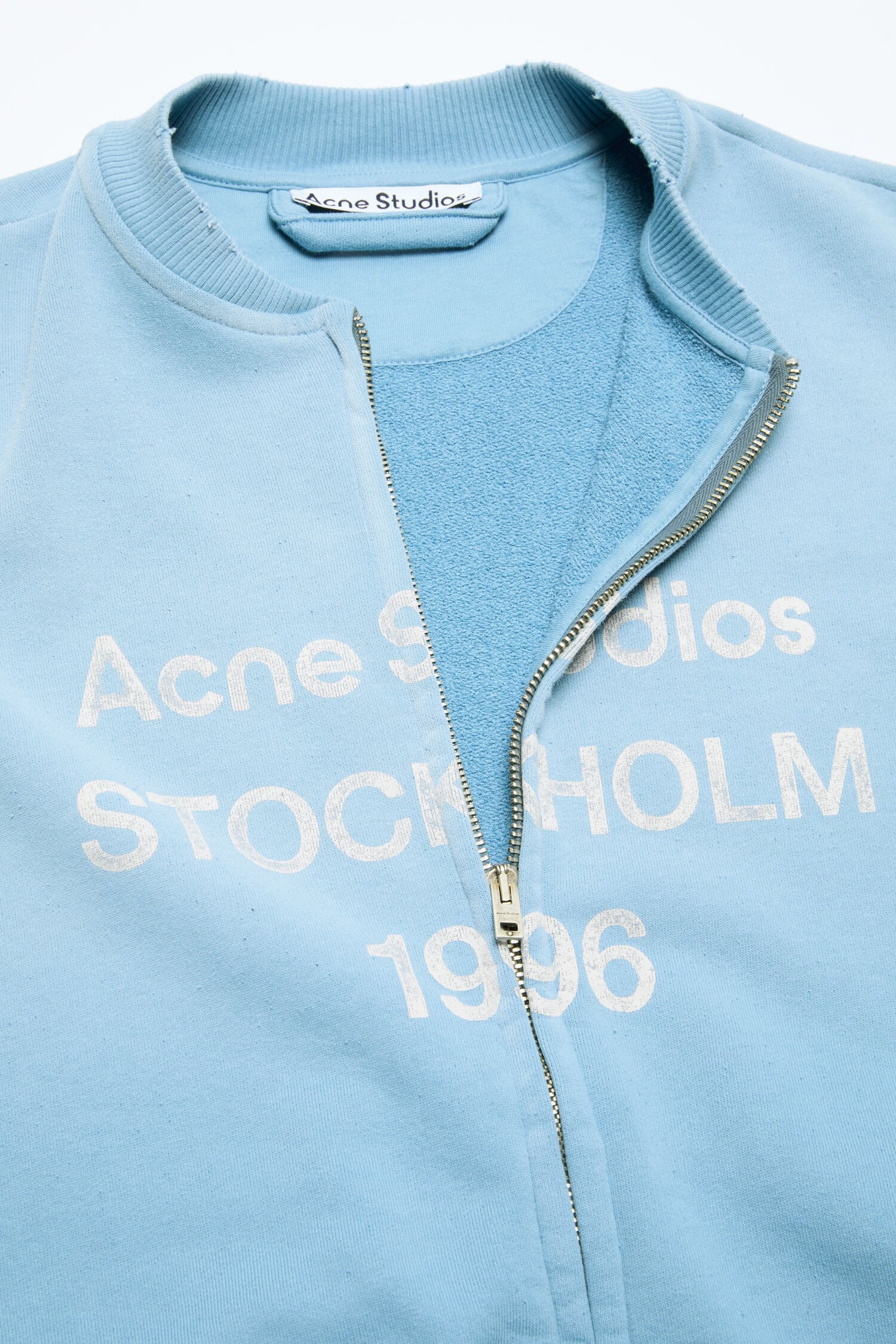 ACNE WASHED ZIP-UP CARDIGAN