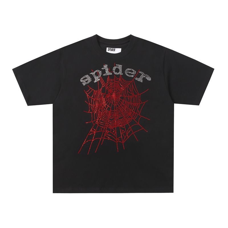 SP5DER RHINESTONE WEB TEE