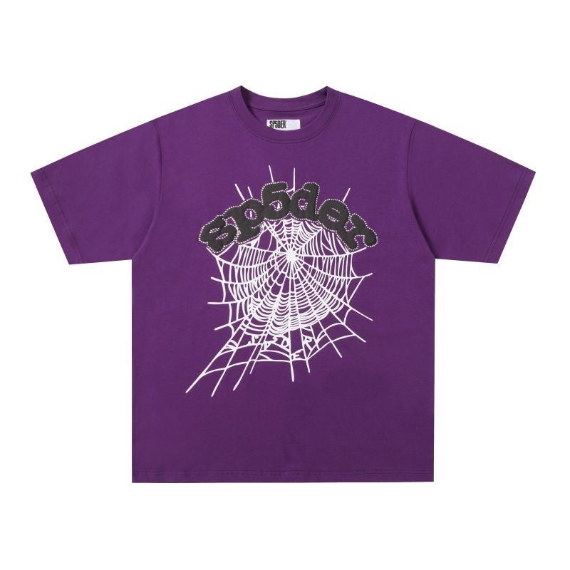 SP5DER RHINESTONE WEB TEE