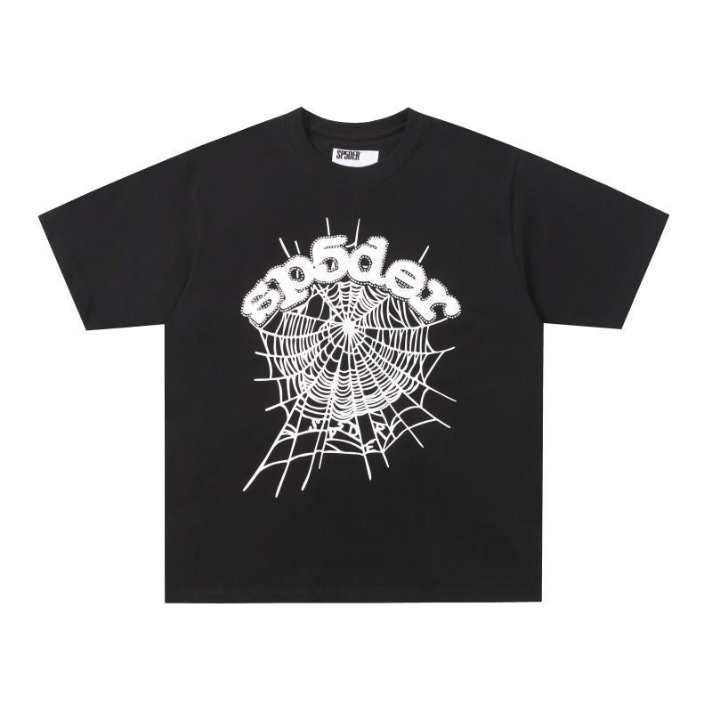 SP5DER RHINESTONE WEB TEE